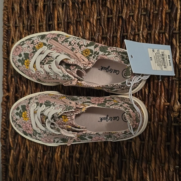 Cat & Jack NWT Girls Floral Canvas Sneakers Size 13 Toddler (Bin 1) - Picture 4 of 7